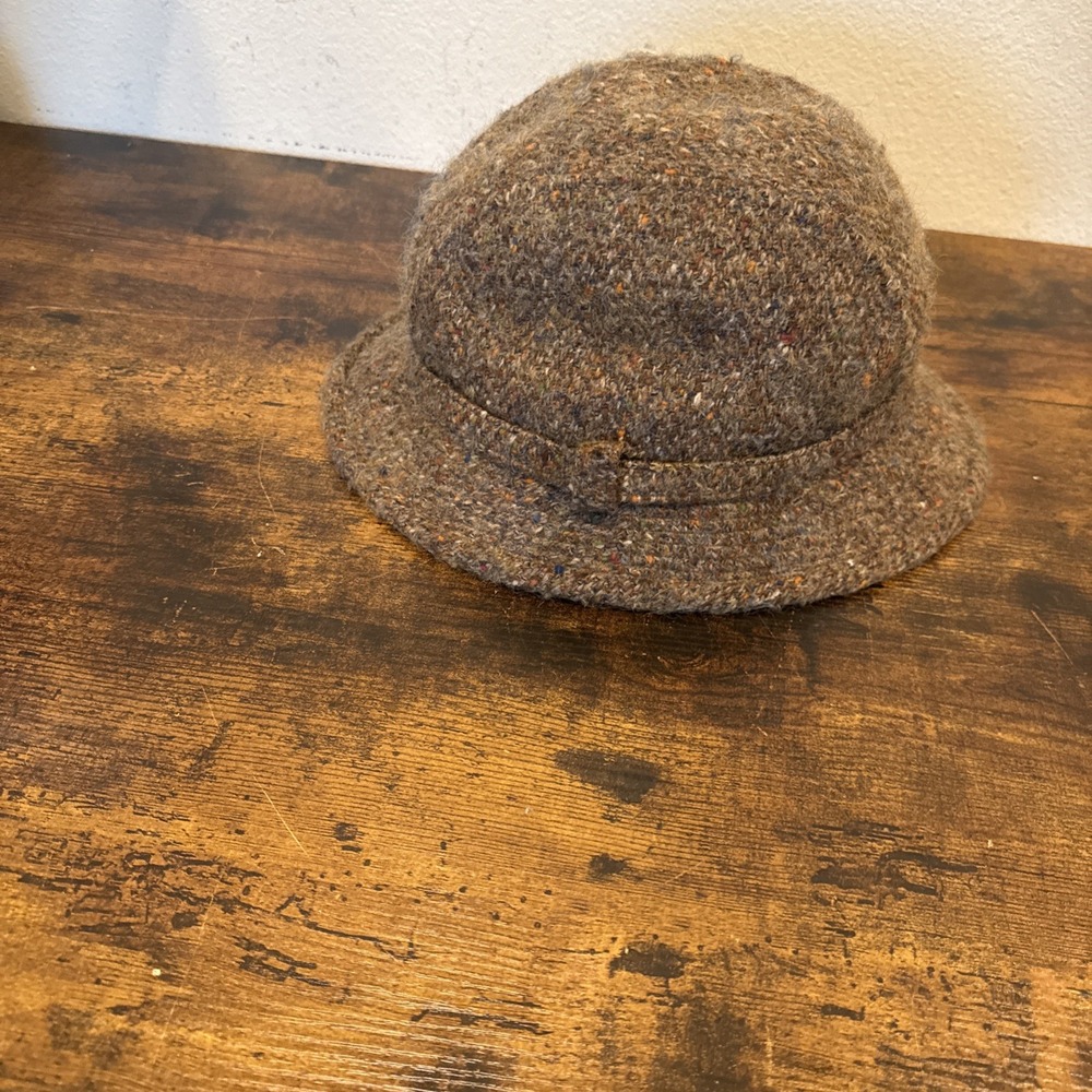 Wigens of Sweden Mens Trilby Hat Brown Wool Blend Tweed Vintage 140146 OS
